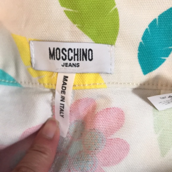 🌸NEW🌸 Moschino Jeans Vintage Flower Power & Leaf Design Print Jeans - Picture 11 of 16
